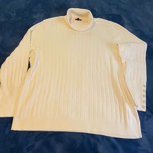 Talbots white turtleneck sweater